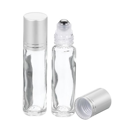 Uxcell 10mL Roller Bottles Glass Essential Oil Roller Balls, Clear 6 Pack