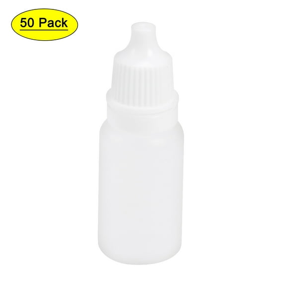 Uxcell 10ml/0.34oz Plastic Small Mouth Empty Squeezable Drop Bottles 50 Count