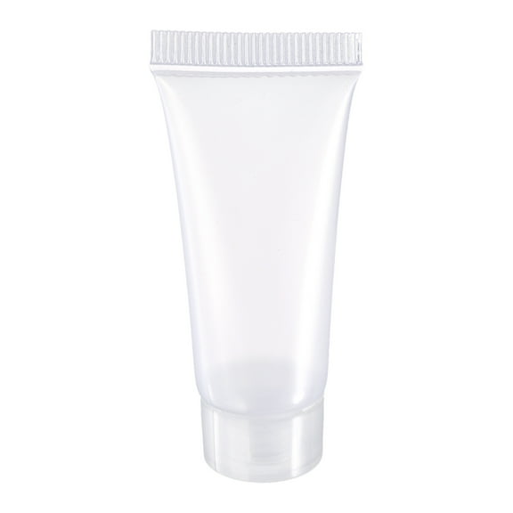 Uxcell 10ml Squeeze Tube Empty Cosmetic Tubes Plastic with Flip Lid Clear 1 Pack