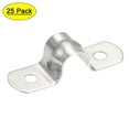 thumbnail image 1 of Uxcell 10mm(0.4") 201 Stainless Steel 2 Holes Rigid Pipe Strap Tension Tube Clamp 25 Pack, 1 of 5