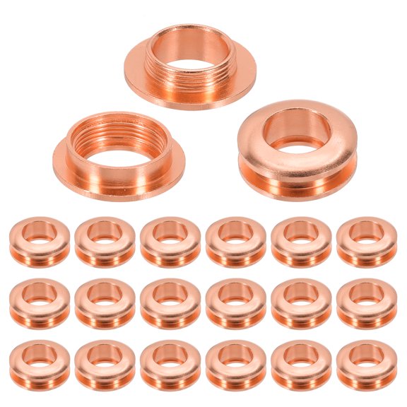 Uxcell Grommets Solid Brass Hole Eyelets Bags Garment Shoe Clothes Jeans Decoration 20 Pcs Red Copper 10mm
