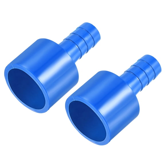 Uxcell 10mm Barbed x 20mm ID Spigot Straight Pipe Fitting Quick Connector, Blue 2 Pack