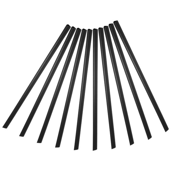 Uxcell 10mm Binding Bars, 10 Pcs Plastic Binding Bars Slide Grip 70 Sheets Capacity A4 Binding Bars, Black