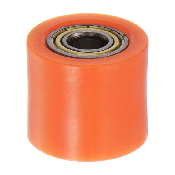 Uxcell 10mm Chain Roller Pulley Tensioner Wheel Guide Cylinder Type for Bike Atv Go-kart, Orange