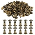 thumbnail image 1 of Uxcell 10mm Chicago Screws Leather Rivets, 60 Set Leather Rivets Nail Stud Screws Bolt Assorted Kit for DIY Leather Craft Bookbinding Decorate Repair Belt Bag Clothing, Gunmetal, 1 of 5