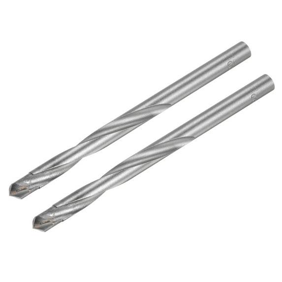 Uxcell 10mm Cutting Dia Round Straight Shank Cemented Carbide Twist Drill Bit, 150mm Length 2 Pack