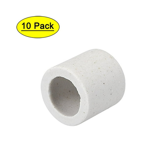 Uxcell 10mm Dia Ceramic Insulation Tube Single Bore Alumina Porcelain Pipe 10 Pcs