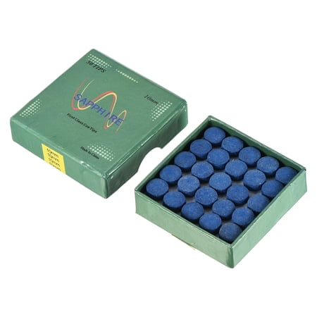 Uxcell 10mm Dia Pool Cue Tips Snooker Billiard Cue Tips Pool Stick Tips, Blue 50 Pack