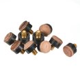 thumbnail image 1 of Uxcell 10mm Dia Screw on Pool Cue Tips Replacement Pool Stick Tips Accessories Brown 30 Pack, 1 of 5