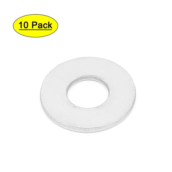 Uxcell 10mm Hole 2mm Thick 304 Stainless Steel Flat Washer Spacers (10-pack)