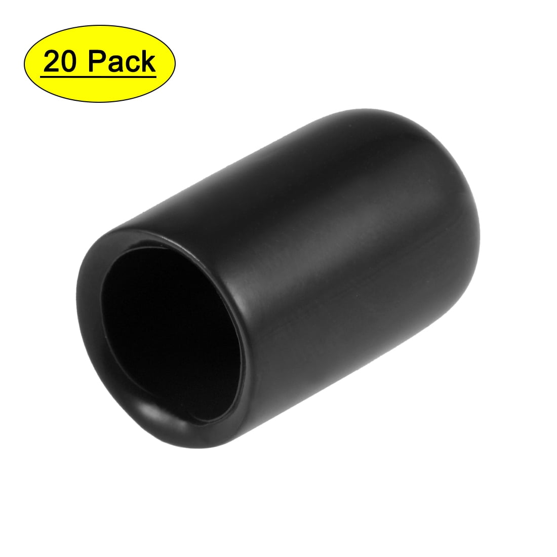 Uxcell 10mm ID Black Screw Thread Protectors Vinyl End Caps 20 Pack ...