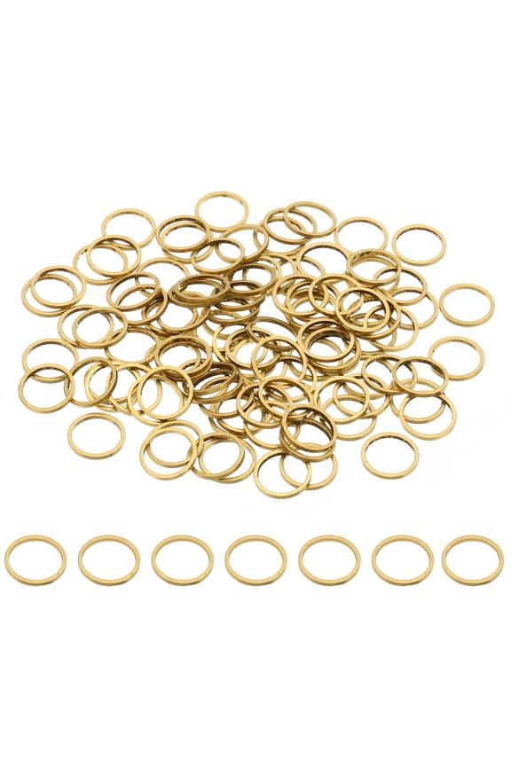 10mm OD x 8.5mm ID Earring Beading Hoop, 100Pcs Solid Copper Beading Finding Ring