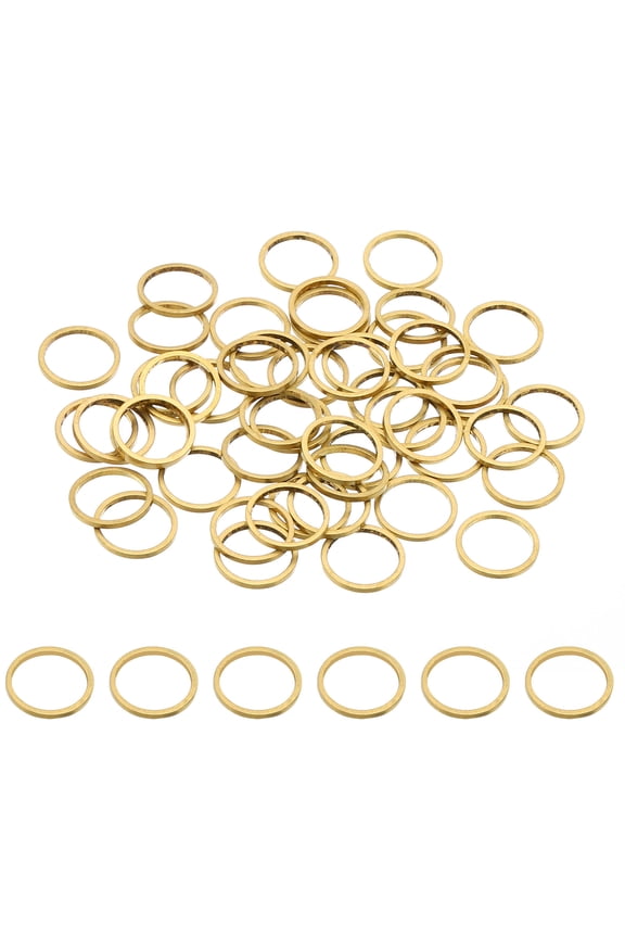 10mm OD x 8.5mm ID Earring Beading Hoop, 50Pcs Solid Copper Beading Finding Ring