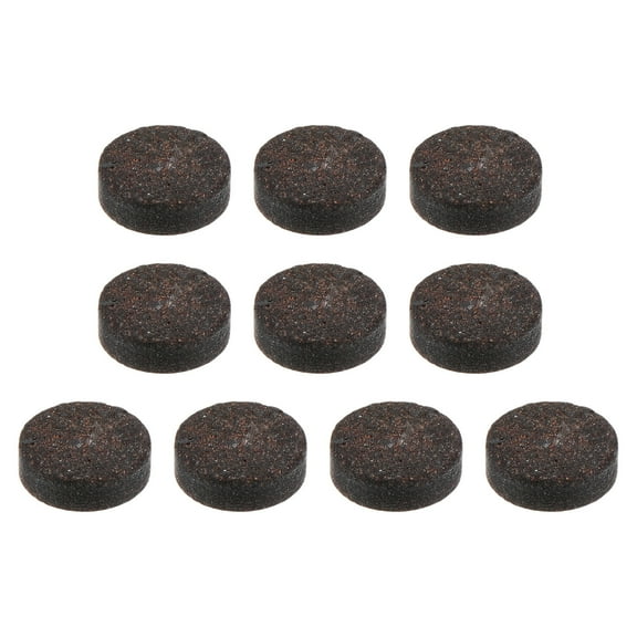 Uxcell 10mm Pool Cue Tips Snooker Billiard Cue Tips Pool Stick Tips, Brown 10 Pack