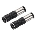 thumbnail image 1 of Uxcell 10mm Push Quick Connect Inline Air Tube Fitting Check Valve Black 2 Pack, 1 of 5
