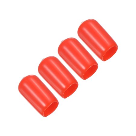 Uxcell 10mm Rubber Pool Tip Cover Billiard Cue Tip Protector Snooker Accessory Red 4 Pack