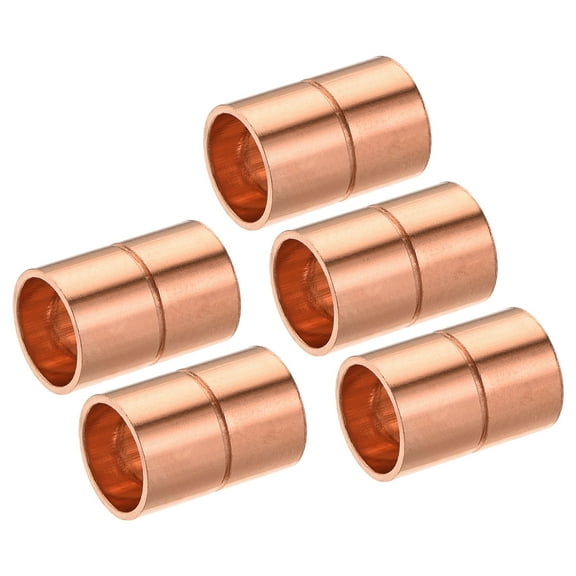 Uxcell 10mm Straight Copper Pipe Coupling Connecting Adapter Solder Connection for Plumbing 5 Pack