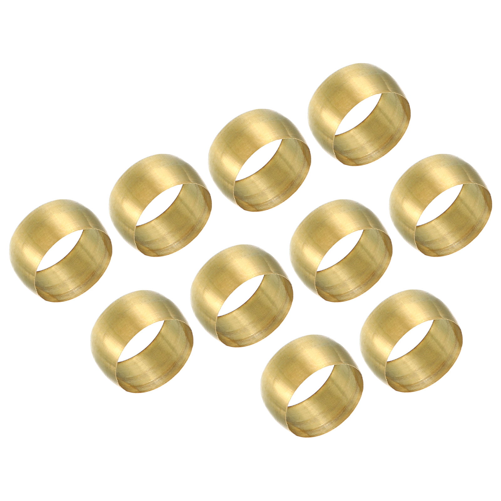 Uxcell 10mm Tube OD Brass Compression Sleeves Ferrules Brass
