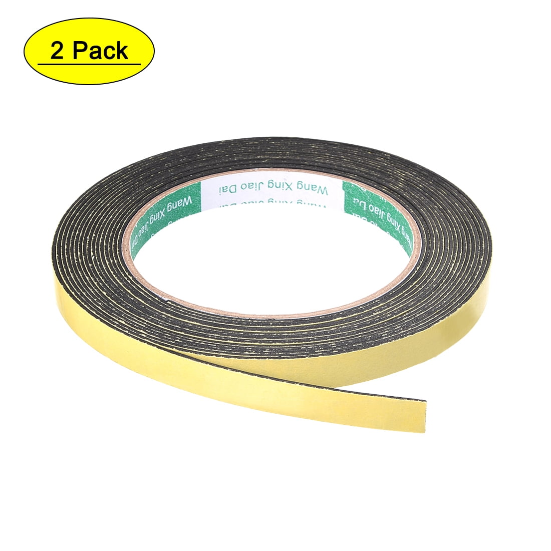 2mm Wide (1mm Thick) 5m Double Sided Adhesive Tape Strong Black