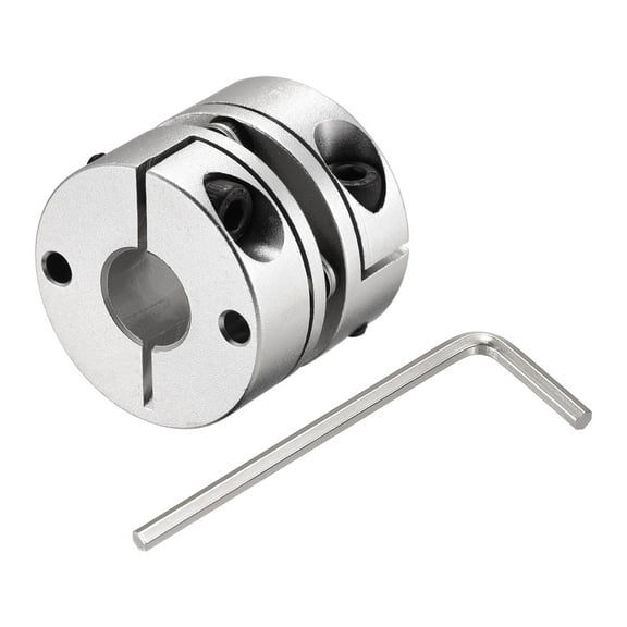Uxcell 10mm to 14mm Bore One Diaphragm Motor Wheel Flexible Coupling Joint M4 Wrench 1 Pack