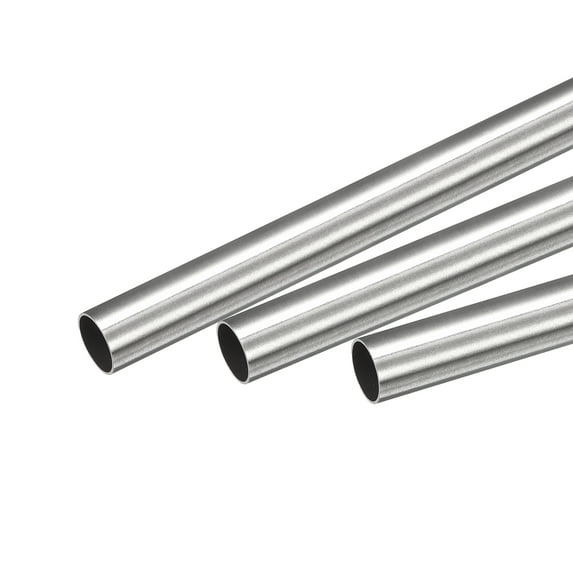 Uxcell 10mm x 0.4mm x 250mm 304 Stainless Steel Capillary Tube for Industry, 3Pack