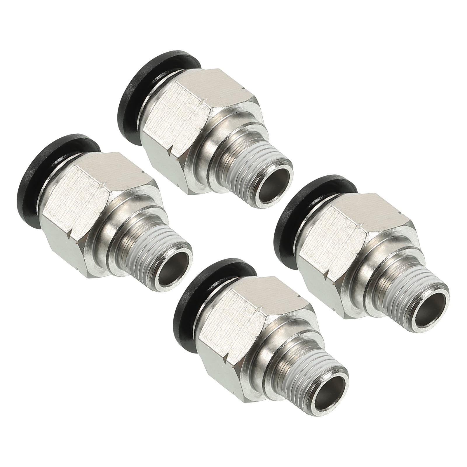 Uxcell 10mm X 18npt Male Thread Push To Connect Fittings Pneumatic Air Line Quick Connect 5335