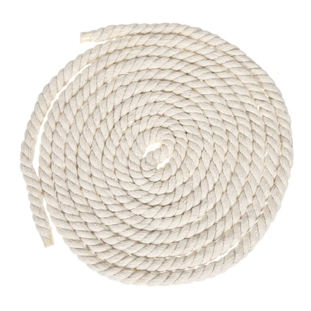Uxcell 0.39" x 14.8 Feet Beige Cotton Rope 3 Strand for DIY Wall Hanging Knotting