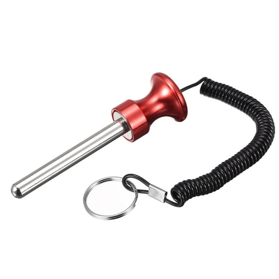 Uxcell 10mm x 80mm Weight Stack Pin with Pull Rope Magnetic Strength Training Equipment Accessories Red