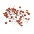 thumbnail image 1 of Uxcell 10nf 50V Ceramic Disc Capacitor, 50 Pcs Ceramic Chip Capacitor Assortment Kit,  Brown Red, 1 of 5