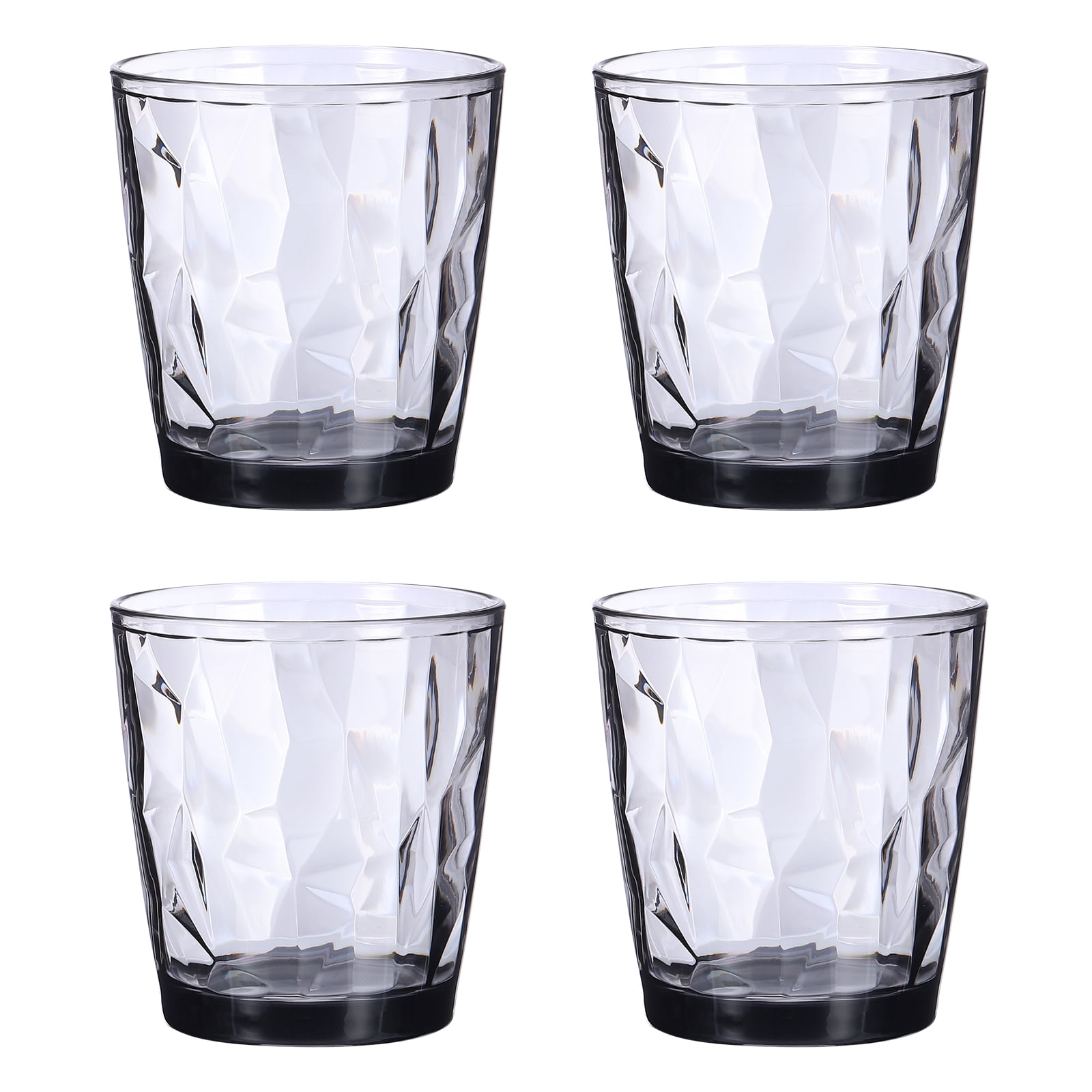 Uxcell 10oz Acrylic Drinking Glasses, 4Pack Plastic Reusable Tumblers  Drinkware for Home Outdoors, Grey