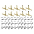 thumbnail image 1 of Uxcell 10pack Brass Tee Barb Fittings, 3-Ways Tee 3/16" x 3/16" x 3/16" Barbed, with 30pack Hose Clamps, 1 of 7