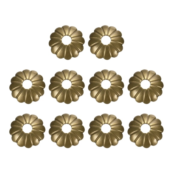 Uxcell 10pack Cabinet Knob Backplate, 0.91 Inch Drum Plum Shape Radial Backplate Washers Classical Furniture Decoration Gasket for Cabinet Drawer Cupboard Doors Hardware