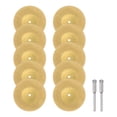 thumbnail image 1 of Uxcell 10pack Diamond Cutting Wheel 50mm Titanium Coating Cut Off Discs with 2pack 3mm Mandrel, 1 of 6