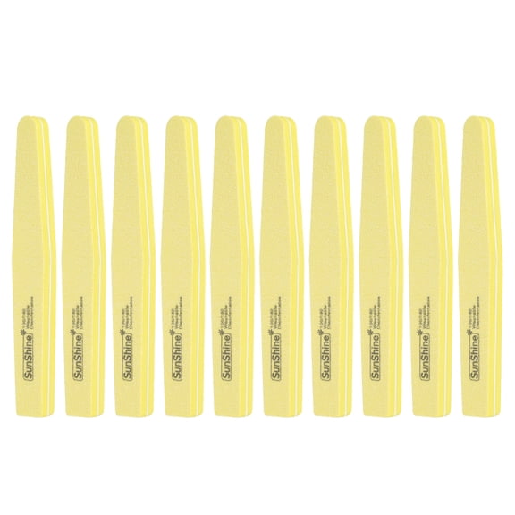 Uxcell 10pack Nail Buffers, 100/180 Grit Nail Buffer Block, Double Sided Sponge Nail Buffing Tool, Yellow