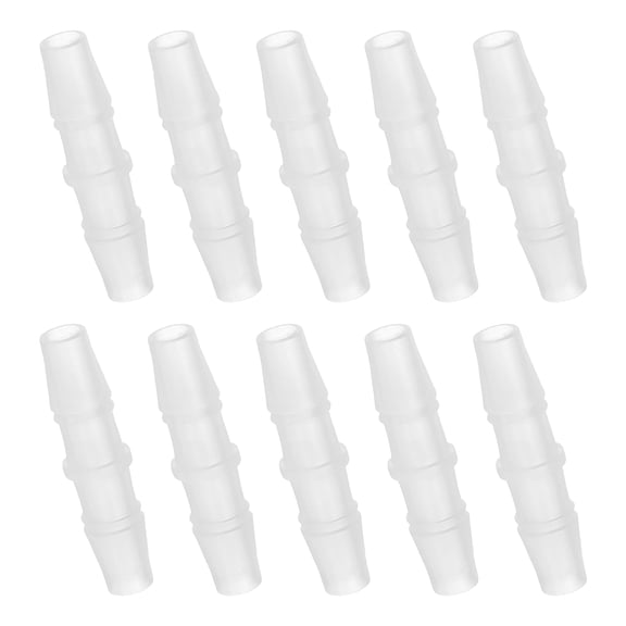 Uxcell 10pack Plastic Hose Barb Fitting, 5/16" Barbed Hose Pipe Fitting Splicer Mender Joint Adapter for Water Liquid Fuel Line Tube, Clear
