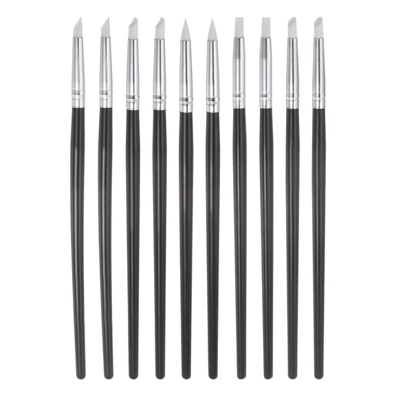 Uxcell 10pack Silicone Clay Sculpting Tool Clay Sculpting Shaper Rubber Tip Shaping Pottery Clay Pen White
