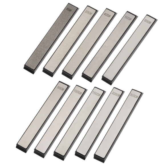 Uxcell 10packs Sharpening Plate Set 80-3000 Grit Sharpener with a Non-Slip Base