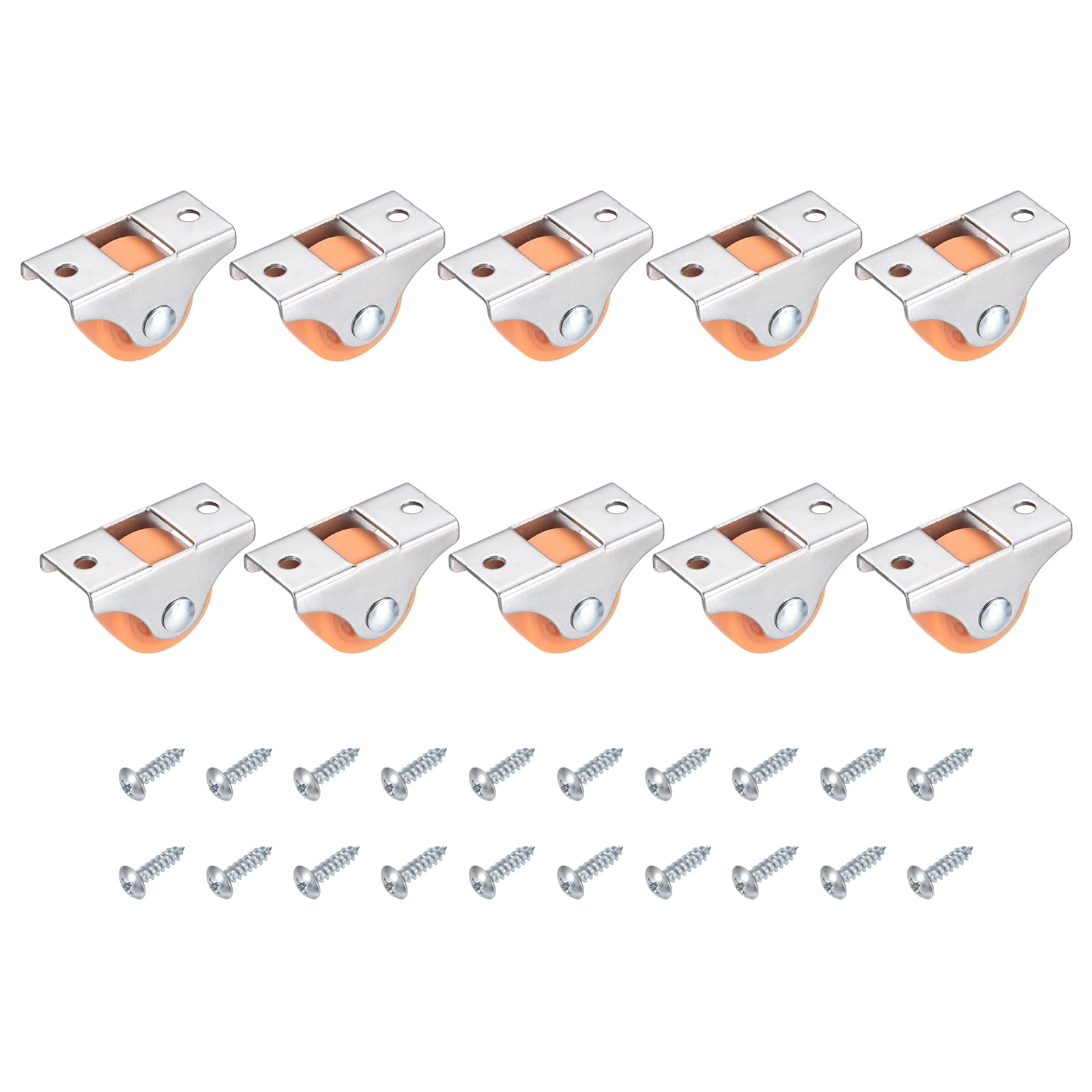 Mini 1 Inch Casters Uxcell 10pcs 1 Inch Fixed Caster Wheels, Small Casters Wheel No Bearing ...