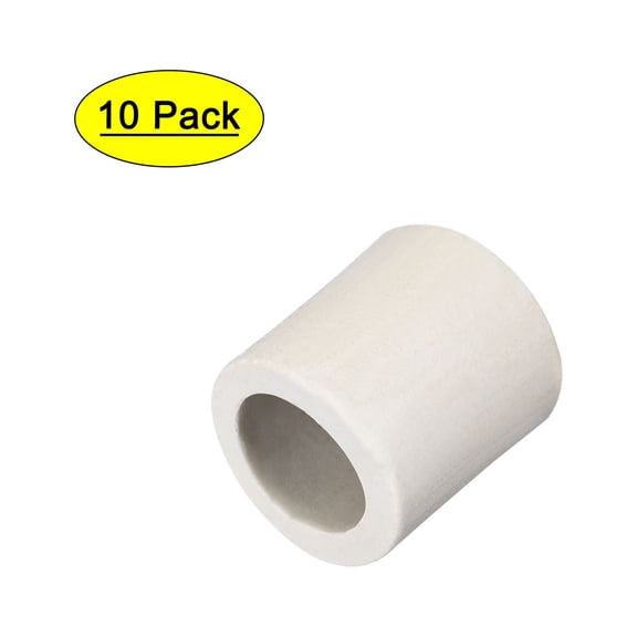Uxcell 10pcs 12mm Dia Ceramic Tube Insulated Electronic Wire Bundle Heat Insulation Protection Single Bore