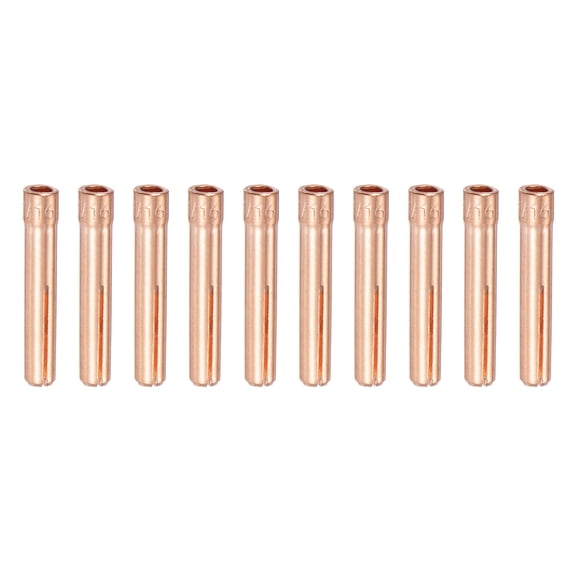 Uxcell 10pcs 13N22 TIG Welding Collet 1/16" (1.6mm) Copper Tungsten Electrode Collet Tips