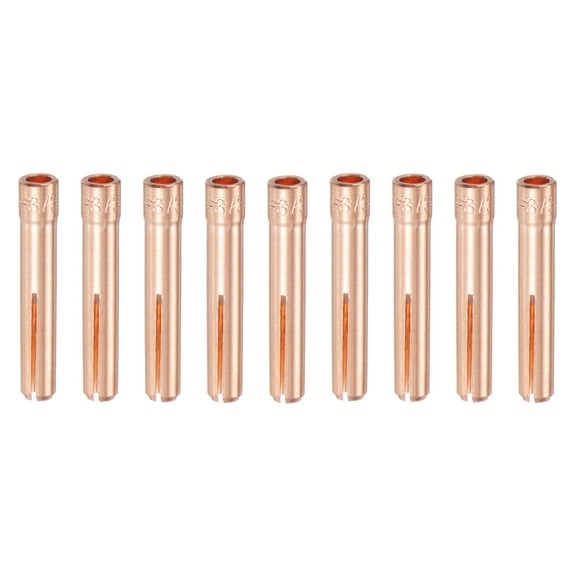 Uxcell 10pcs 13N23 TIG Welding Collet 3/32" (2.4mm) Copper Tungsten Electrode Collet Tips