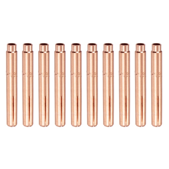 Uxcell 10pcs 13N24L TIG Welding Collet 1/8" (3.2mm) Copper Tungsten Electrode Collet Tips