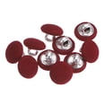 thumbnail image 1 of Uxcell 10pcs 16L Fabric Cloth Covered Button 10mm Metal Shank Round Sewing Buttons for Suits Dress Blouses, Caramel, 1 of 5