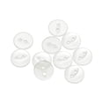 thumbnail image 1 of Uxcell 10pcs 16L White Round Sewing Buttons 10mm 3/8" Resin 2-Hole Fish Eye Craft Replacement Button, 1 of 6