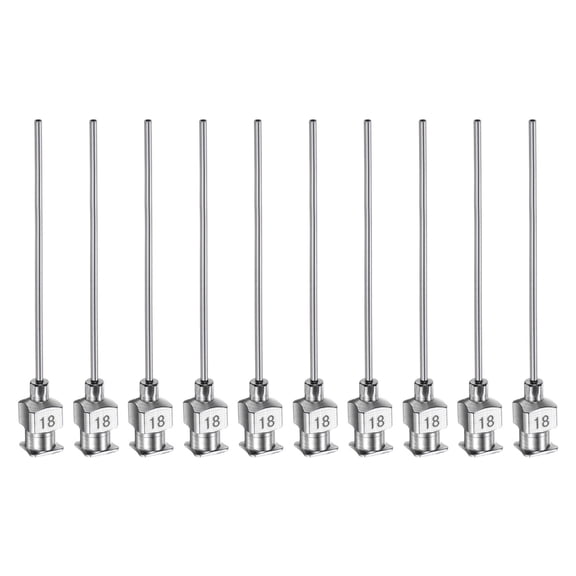 Uxcell 10pcs 18G Stainless Steel Dispensing Needles, 2" Glue Needle Tube Blunt Tip