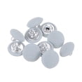 thumbnail image 1 of Uxcell 10pcs 18L Fabric Cloth Covered Button 11.5mm Metal Shank Round Sewing Buttons for Suits Dress Blouses, Light Blue, 1 of 5