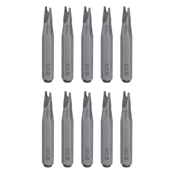 Uxcell 10pcs 2.0 U-Type Screwdriver Bit 5/32" Hex Magnetic U-Type Head S2 Steel