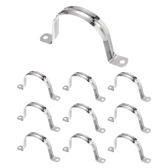 Uxcell 10pcs 2 3/4-Inch 70mm Conduit Clamps M70 U Tube Pipe Clamp Stainless Steel Rigid Pipe Strap Bracket