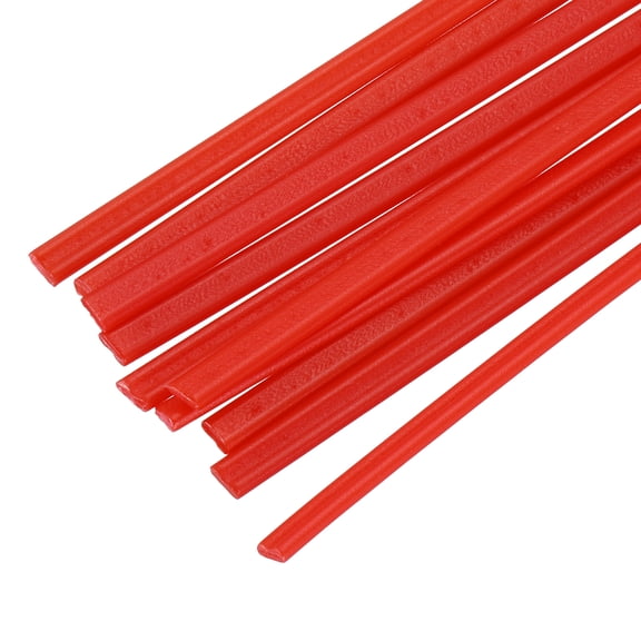 Uxcell 10pcs 20 Inch Plastic Welding Rods PE Welding Strips Welder Rods for Plastic Welder, Car Bumper, Kayak Repair, Red