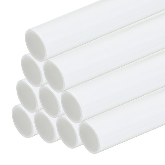 Uxcell 10pcs 20" Plastic Model Tube ABS, Solid Round Bar 0.31" OD White Easy Processing Model Making DIY